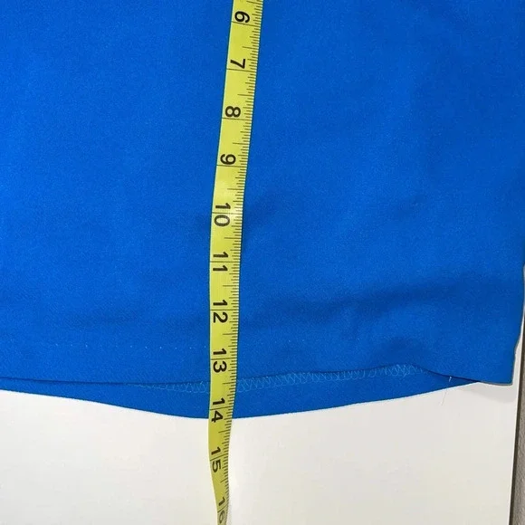 Page Neon Blue Lined Zip Back Mini Skirt Small Women’s - Picture 9 of 11